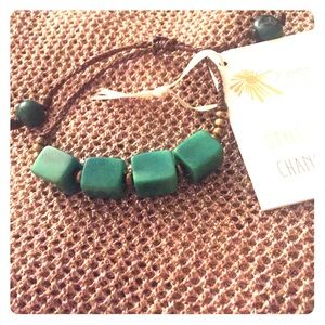Noonday Collection Green Beaded Bracelet